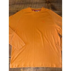 Mens Tommy Bahama Relax Orange Pima Cotton Long Sleeve Ribbed‎ Pullover Size XL